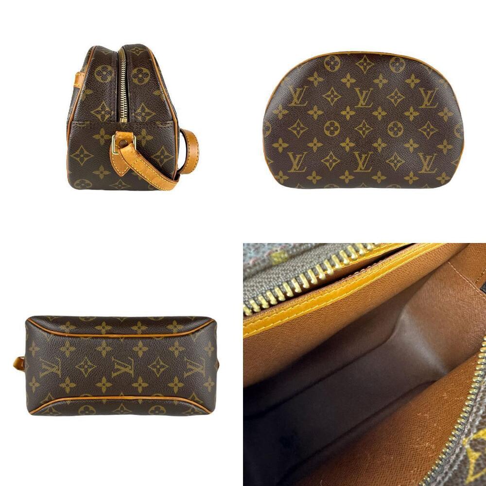 Louis Vuitton Canvas Crossbody Blois Bag Monogram Gold Shoulder Brown Gold Brown